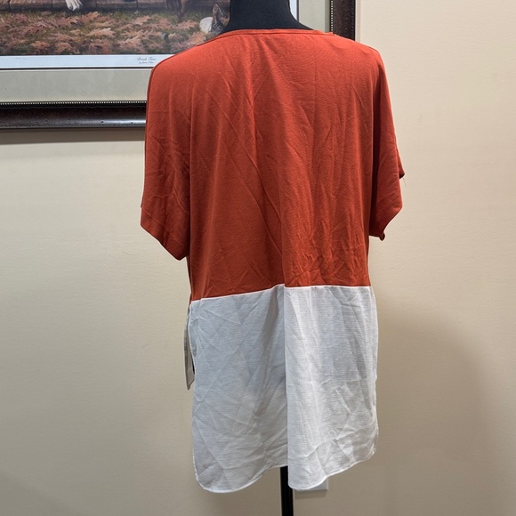 Zara Orange and White Oversized Blouse - Picture 5 of 7